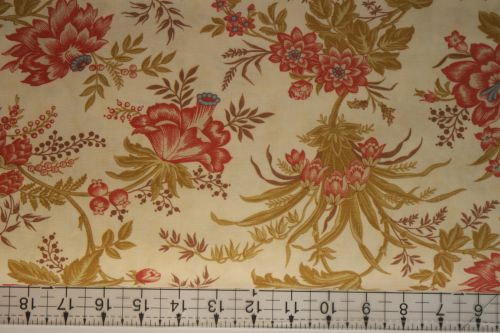 ATELIER MO4405211 LARGE RED FLOWERS ON CREAM